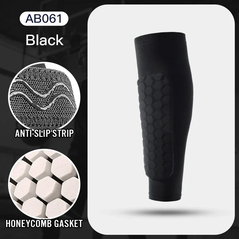 Shin Guard Sleeves Shock-Absorbing Padding Breathable Compression Fit