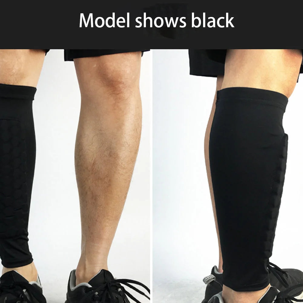 Shin Guards Full-Calf Compression Honeycomb Padding & Silicone Grip