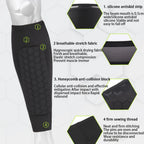 Shin Guards Full-Calf Compression Honeycomb Padding & Silicone Grip