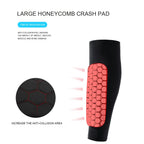 Shin Guards Full-Calf Compression Honeycomb Padding & Silicone Grip