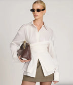 Shirt Draped Waist Featherlight Wrinkle-Resistant
