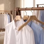 Shirt Hangers Solid Camphor Wood Non-Slip Set of 2