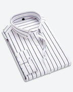 Shirt Striped Cotton Blend Long Sleeve