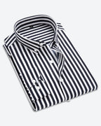 Shirt Striped Cotton Blend Long Sleeve