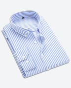 Shirt Striped Cotton Blend Long Sleeve