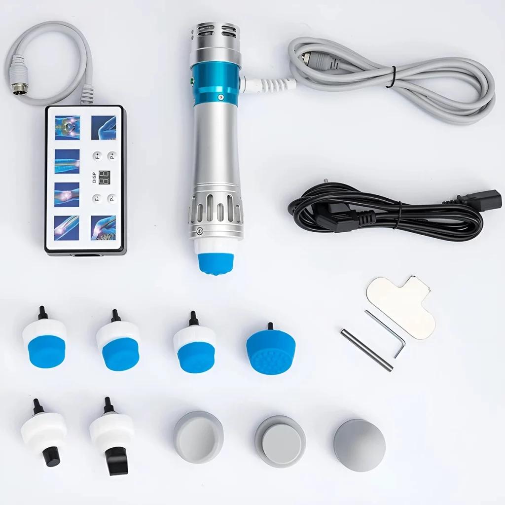 Shockwave Therapy Device Portable Adjustable Energy & Multi-Head