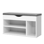 Shoe Bench Cushioned Seat Holds 9 Pairs