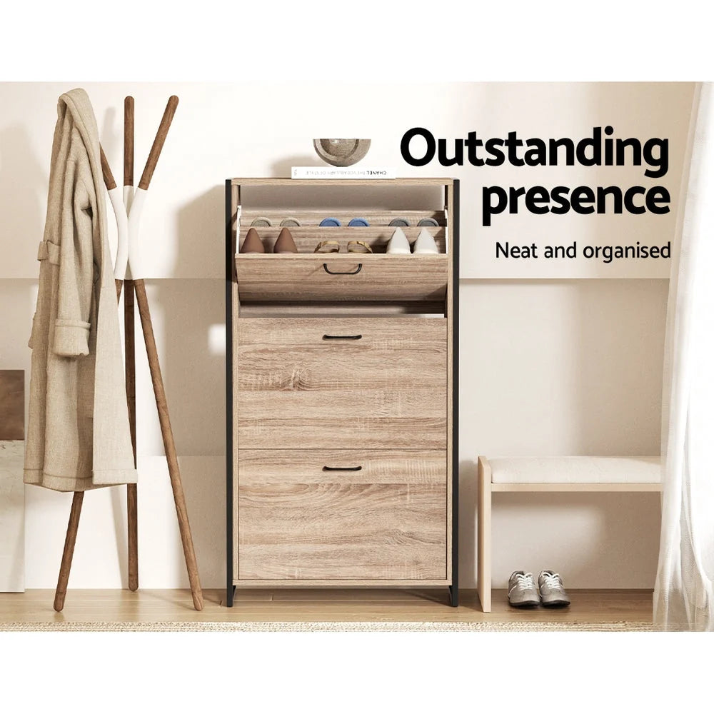 Shoe Cabinet 24-Pair Adjustable Shelves