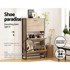 Shoe Cabinet 24-Pair Adjustable Shelves