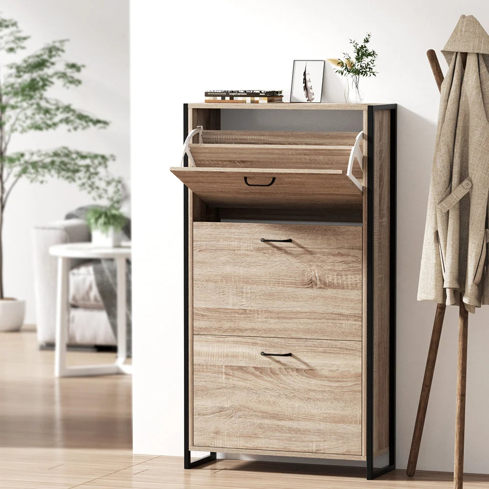 Shoe Cabinet 24-Pair Adjustable Shelves