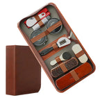 Shoe Care Kit 9-Piece Horsehair Brushes & Microfiber Cloths