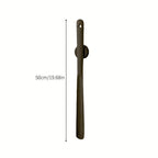 Shoe Horn Long Handle Solid Wood Magnetic Wall Mount