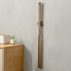 Shoe Horn Long Handle Solid Wood Magnetic Wall Mount