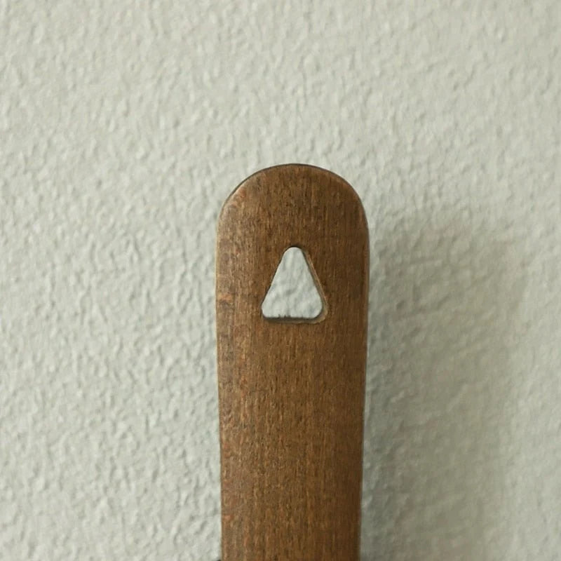 Shoe Horn Long Handle Solid Wood Magnetic Wall Mount