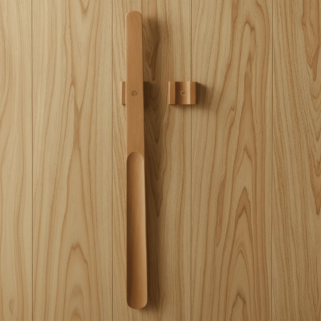 Shoe Horn Long-Handled Solid Walnut Wood With Integrated Magnet