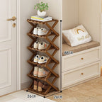 Shoe Rack Bamboo Tiered Foldable