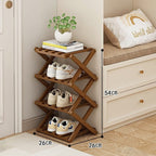 Shoe Rack Bamboo Tiered Foldable