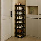 Shoe Rack Bamboo Tiered Foldable