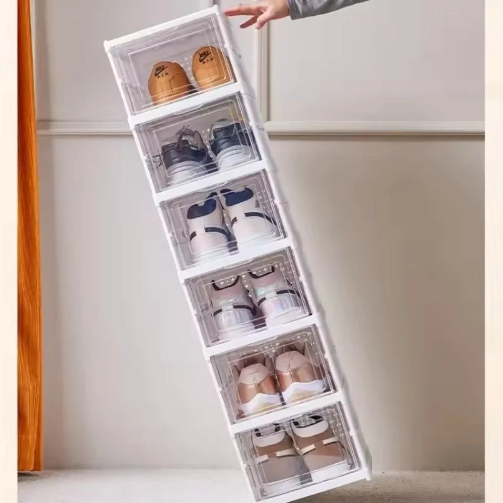 Shoe Rack Stackable Foldable Transparent Door