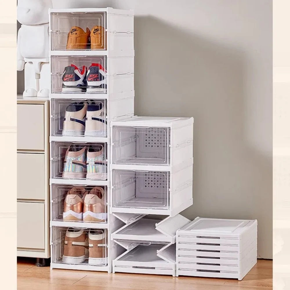 Shoe Rack Stackable Foldable Transparent Door