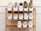 Shoe Rack Vertical Stacking Adjustable Height & Non-Slip