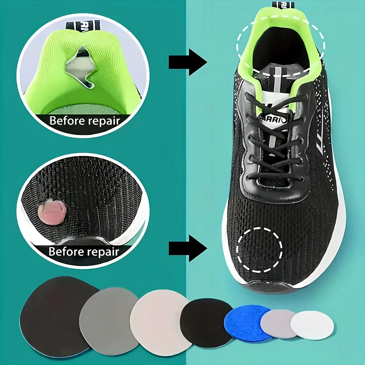 Shoe Repair Patches Self-Adhesive Fabric Peel-And-Stick