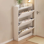 Shoe Storage Cabinet Slim Concealed Engineered Wood