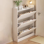 Shoe Storage Cabinet Slim Concealed Engineered Wood