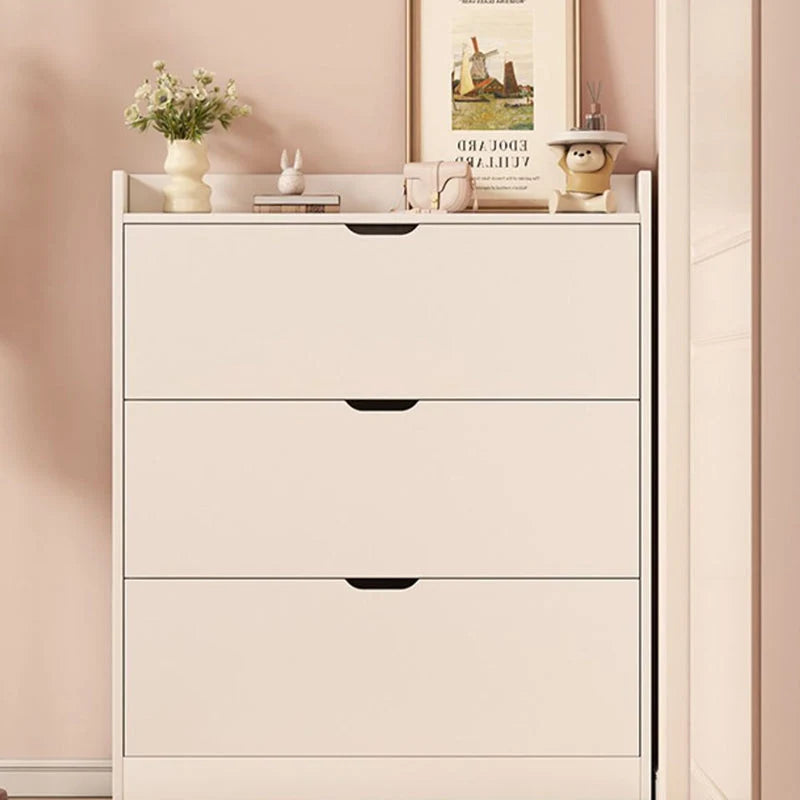 Shoe Storage Cabinet Slim Concealed Engineered Wood