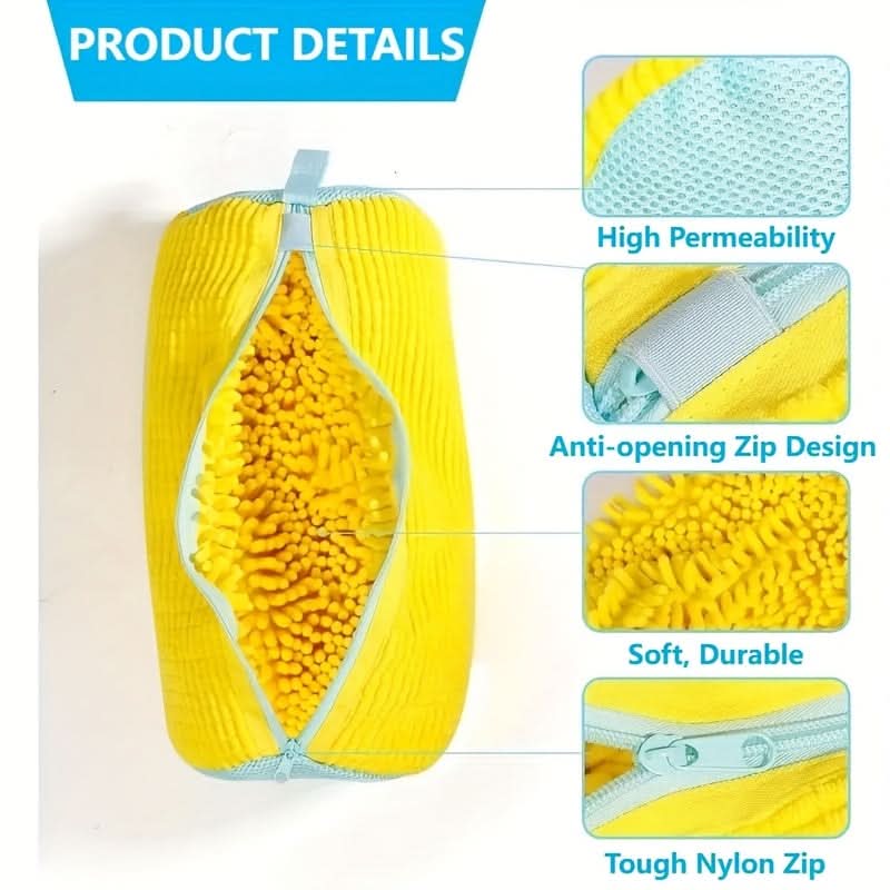 Shoe Wash Bag Padded Lining Reinforced Zipper