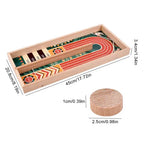 Shooting Disc Game Natural Wood Portable