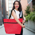 Shopping Tote 2-In-1 Foldable Wheels Waterproof Oxford
