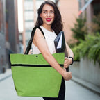 Shopping Tote 2-In-1 Foldable Wheels Waterproof Oxford