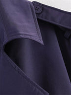Short Trench Coat Twill Self-Tie Belt