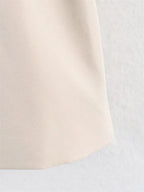 Short Trench Coat Twill Self-Tie Belt
