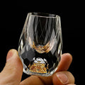 Shot Glasses Cut Crystal Diamond-Cut Set of 6