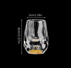 Shot Glasses Cut Crystal Diamond-Cut Set of 6