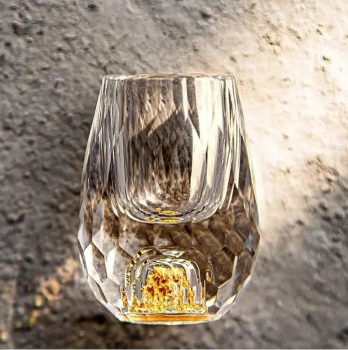Shot Glasses Diamond-Cut Crystal Set of 6