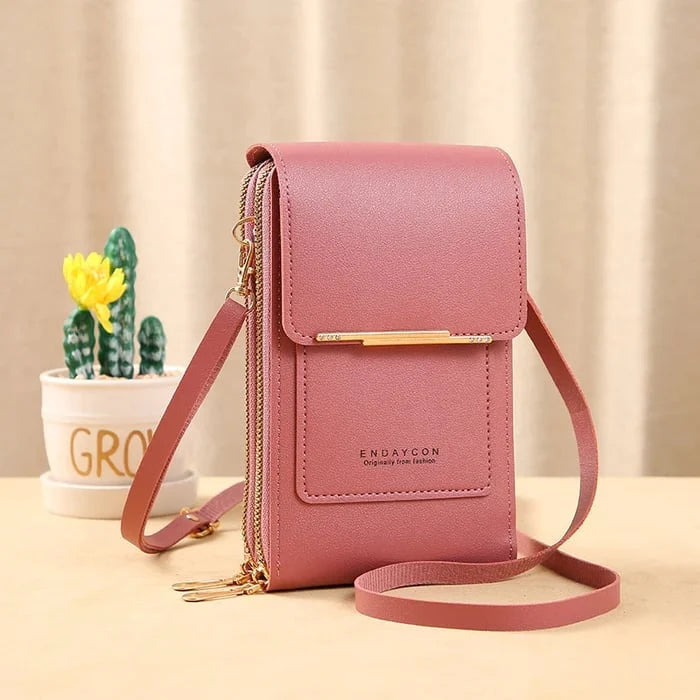 Shoulder Bag Anti-Theft Waterproof Phone Pocket Faux Leather