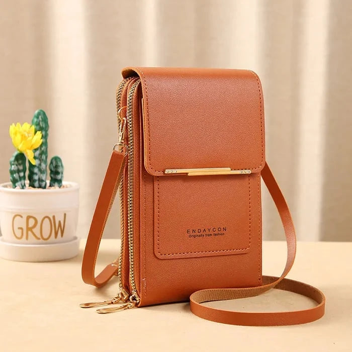 Shoulder Bag Anti-Theft Waterproof Phone Pocket Faux Leather