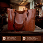 Shoulder Bag Authentic Leather Magnetic Closure & Adjustable Strap