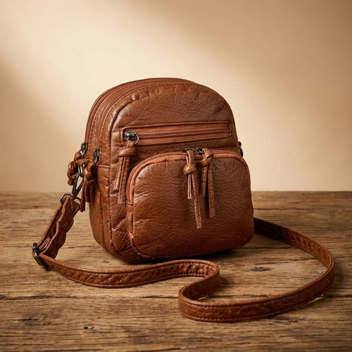 Shoulder Bag Compact Leather Adjustable Strap