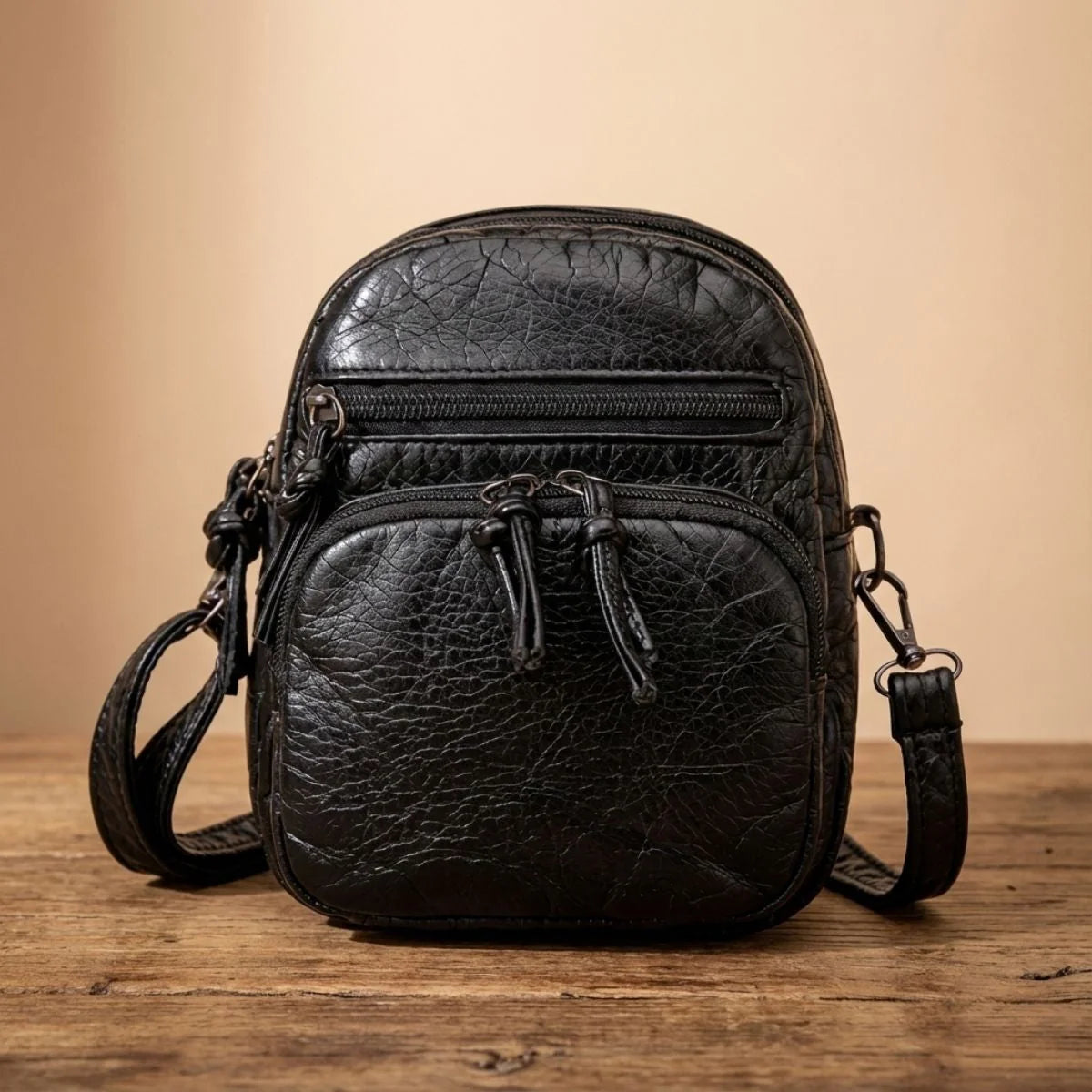Shoulder Bag Compact Leather Adjustable Strap