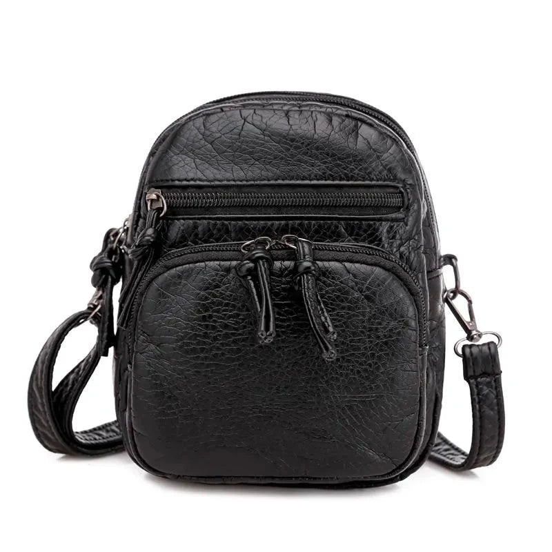 Shoulder Bag Compact Leather Adjustable Strap