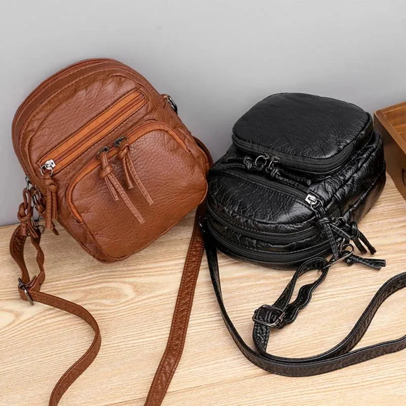 Shoulder Bag Compact Leather Adjustable Strap