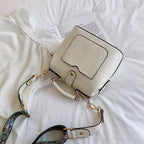 Shoulder Bag Embroidered Mandala PU-Coated Cotton