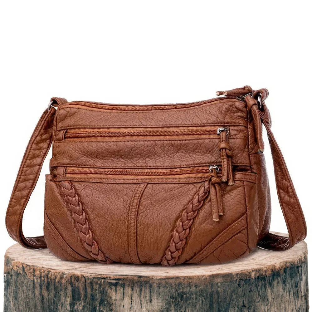 Shoulder Bag Faux Leather Magnetic Flap & Adjustable Strap