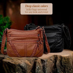 Shoulder Bag Faux Leather Magnetic Flap & Adjustable Strap