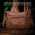 Shoulder Bag Faux Leather Magnetic Flap & Adjustable Strap