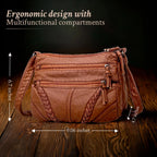 Shoulder Bag Faux Leather Magnetic Flap & Adjustable Strap